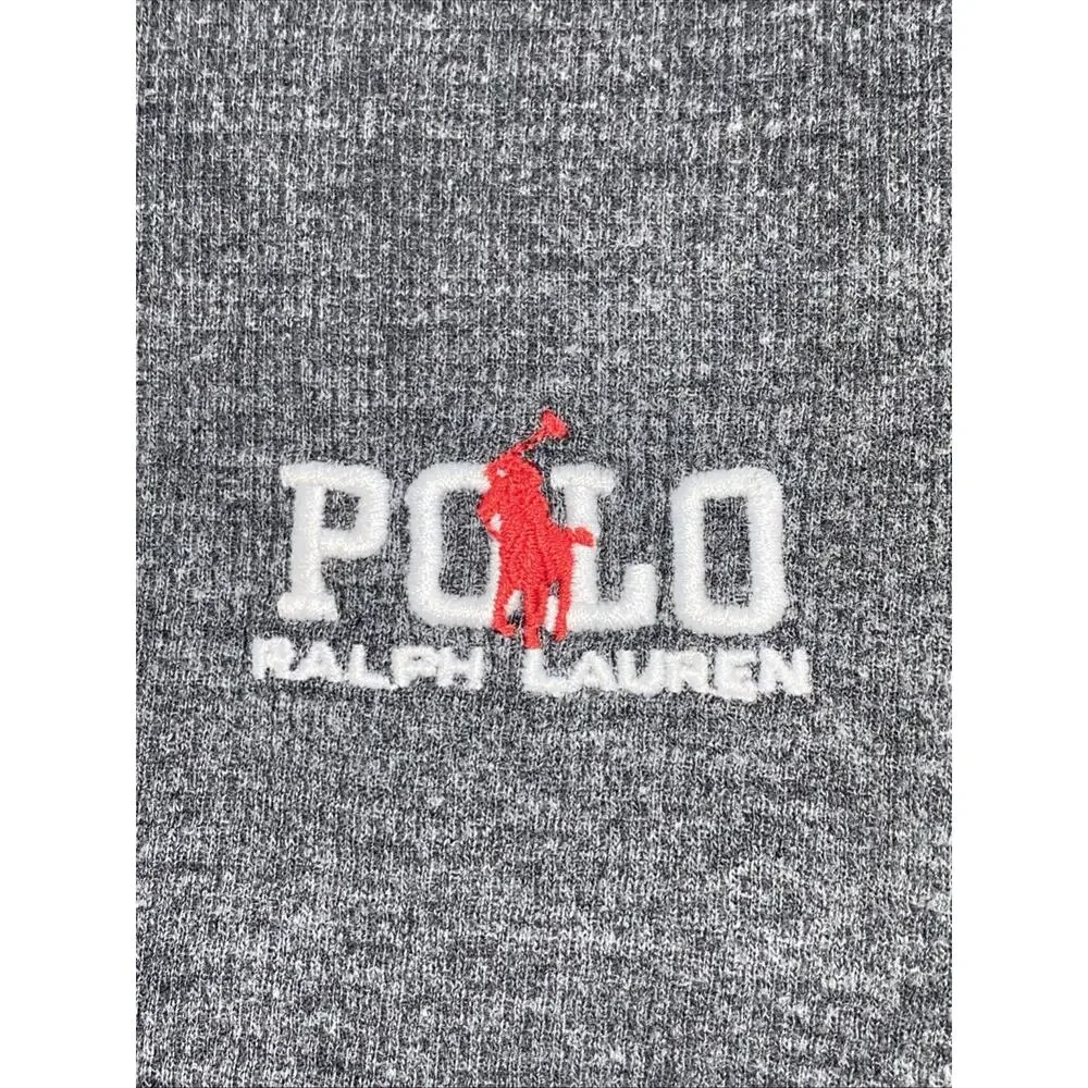 Polo Ralph Lauren Men's Grey Logo Crew-Neck Waffle Knit Sleep T-Shirt XL